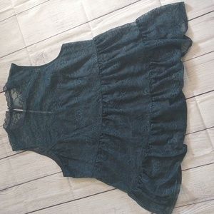 Torrid NWT sleeveless mock neck lace top size 0